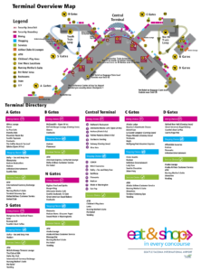 SeaTac airport map terminal guide