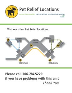 SeaTac pet relief area map