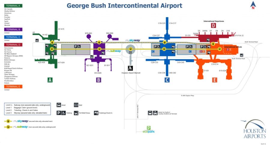 Iah Airport Parking Map