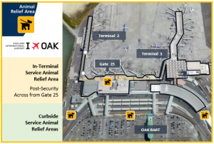 OAK Airport Pet Terminal map
